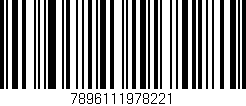 Código de barras (EAN, GTIN, SKU, ISBN): '7896111978221'