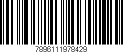 Código de barras (EAN, GTIN, SKU, ISBN): '7896111978429'