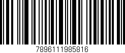 Código de barras (EAN, GTIN, SKU, ISBN): '7896111985816'