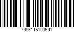 Código de barras (EAN, GTIN, SKU, ISBN): '7896115100581'