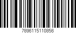 Código de barras (EAN, GTIN, SKU, ISBN): '7896115110856'