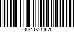 Código de barras (EAN, GTIN, SKU, ISBN): '7896115110870'