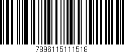 Código de barras (EAN, GTIN, SKU, ISBN): '7896115111518'
