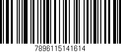 Código de barras (EAN, GTIN, SKU, ISBN): '7896115141614'