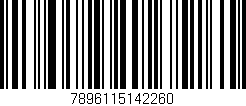Código de barras (EAN, GTIN, SKU, ISBN): '7896115142260'