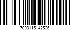 Código de barras (EAN, GTIN, SKU, ISBN): '7896115142536'