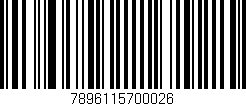 Código de barras (EAN, GTIN, SKU, ISBN): '7896115700026'