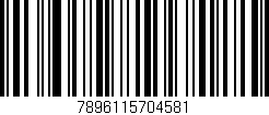 Código de barras (EAN, GTIN, SKU, ISBN): '7896115704581'