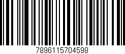 Código de barras (EAN, GTIN, SKU, ISBN): '7896115704598'