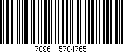 Código de barras (EAN, GTIN, SKU, ISBN): '7896115704765'