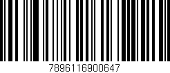 Código de barras (EAN, GTIN, SKU, ISBN): '7896116900647'