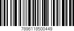 Código de barras (EAN, GTIN, SKU, ISBN): '7896118500449'
