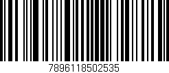 Código de barras (EAN, GTIN, SKU, ISBN): '7896118502535'