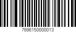 Código de barras (EAN, GTIN, SKU, ISBN): '7896150000013'