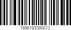 Código de barras (EAN, GTIN, SKU, ISBN): '7896183300012'