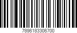 Código de barras (EAN, GTIN, SKU, ISBN): '7896183306700'