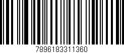 Código de barras (EAN, GTIN, SKU, ISBN): '7896183311360'