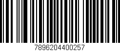 Código de barras (EAN, GTIN, SKU, ISBN): '7896204400257'