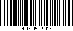 Código de barras (EAN, GTIN, SKU, ISBN): '7896205909315'