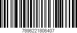 Código de barras (EAN, GTIN, SKU, ISBN): '7896221806407'
