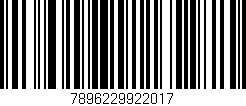 Código de barras (EAN, GTIN, SKU, ISBN): '7896229922017'