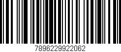 Código de barras (EAN, GTIN, SKU, ISBN): '7896229922062'