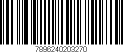 Código de barras (EAN, GTIN, SKU, ISBN): '7896240203270'