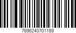 Código de barras (EAN, GTIN, SKU, ISBN): '7896240701189'