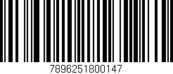 Código de barras (EAN, GTIN, SKU, ISBN): '7896251800147'