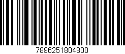 Código de barras (EAN, GTIN, SKU, ISBN): '7896251804800'