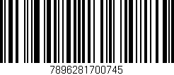 Código de barras (EAN, GTIN, SKU, ISBN): '7896281700745'