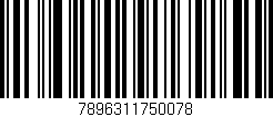 Código de barras (EAN, GTIN, SKU, ISBN): '7896311750078'