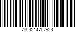 Código de barras (EAN, GTIN, SKU, ISBN): '7896314707536'