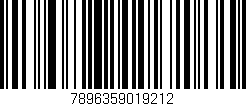 Código de barras (EAN, GTIN, SKU, ISBN): '7896359019212'