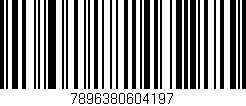 Código de barras (EAN, GTIN, SKU, ISBN): '7896380604197'