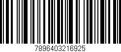Código de barras (EAN, GTIN, SKU, ISBN): '7896403216925'