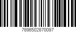Código de barras (EAN, GTIN, SKU, ISBN): '7896502870097'