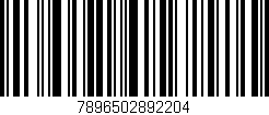 Código de barras (EAN, GTIN, SKU, ISBN): '7896502892204'