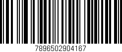 Código de barras (EAN, GTIN, SKU, ISBN): '7896502904167'