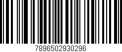 Código de barras (EAN, GTIN, SKU, ISBN): '7896502930296'