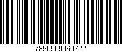 Código de barras (EAN, GTIN, SKU, ISBN): '7896509960722'