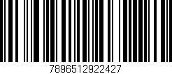 Código de barras (EAN, GTIN, SKU, ISBN): '7896512922427'