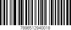 Código de barras (EAN, GTIN, SKU, ISBN): '7896512940018'