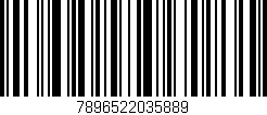 Código de barras (EAN, GTIN, SKU, ISBN): '7896522035889'