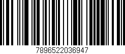 Código de barras (EAN, GTIN, SKU, ISBN): '7896522036947'