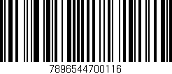 Código de barras (EAN, GTIN, SKU, ISBN): '7896544700116'