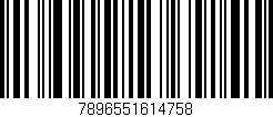 Código de barras (EAN, GTIN, SKU, ISBN): '7896551614758'