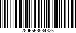 Código de barras (EAN, GTIN, SKU, ISBN): '7896553964325'