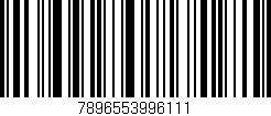 Código de barras (EAN, GTIN, SKU, ISBN): '7896553996111'
