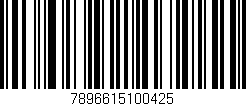 Código de barras (EAN, GTIN, SKU, ISBN): '7896615100425'